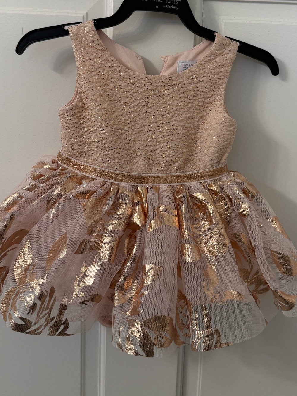 The Children's Place Pink and Gold Sparkle Tulle Dress